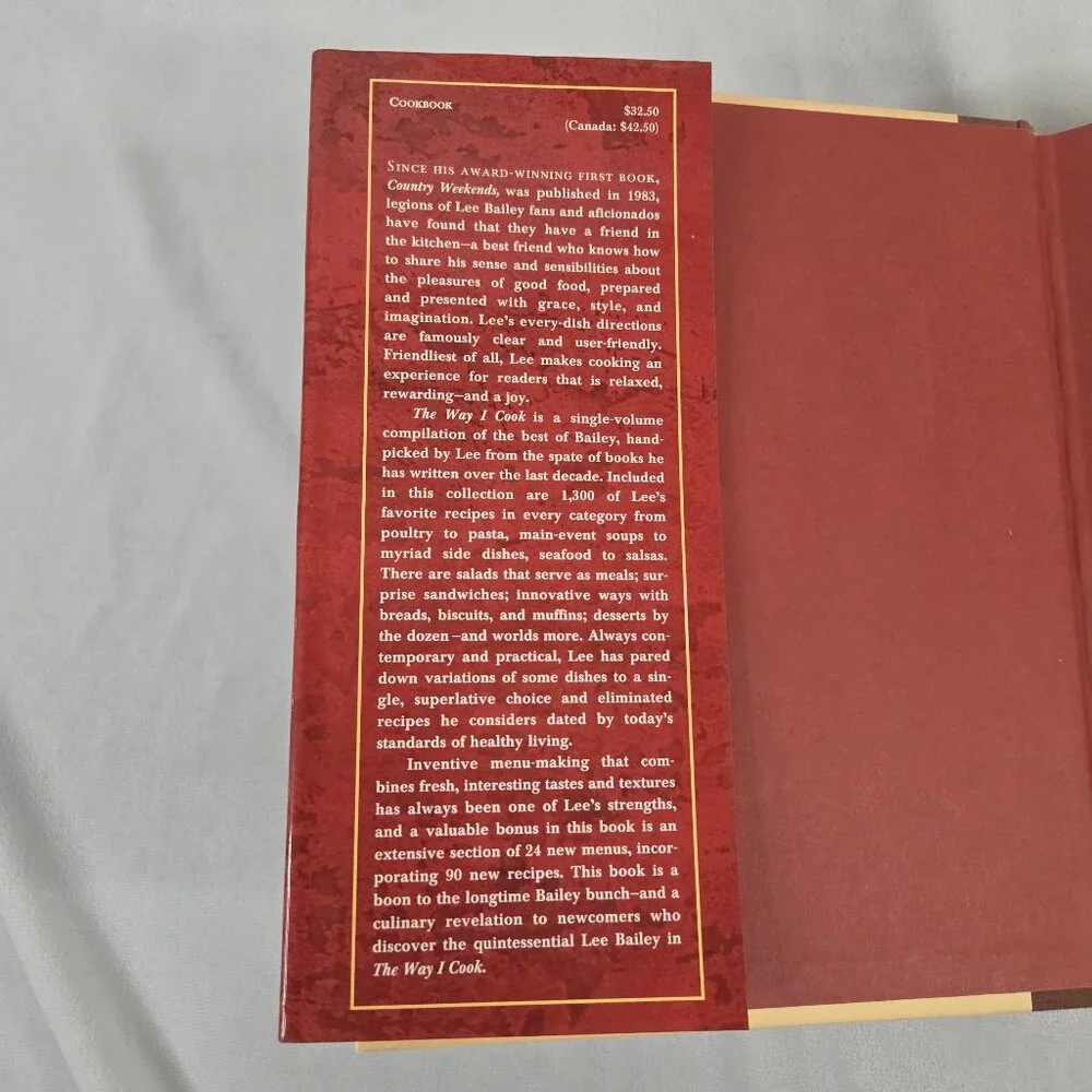 2  Lee Bailey Cookbooks- 1. Southern Food & Plantation Houses, 2. The Way I Cook